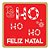 Etiqueta Adesiva  Natal Ho Ho Ho  60Un - Hiper Embalagens - Imagem 1