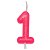 Vela Neon Rosa Número 1 - Imagem 1