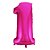 Balão Metalizado Rosa 16P Número 1 - Silver Plastic - Imagem 1