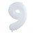 Balão Cromado Branco 16P Número 9 - Silver Plastic - Imagem 1