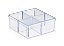 Caixa com Divisórias Acrílico Transparente 7x7cm - Oldaniplast - Imagem 1