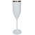 Taça Champagne Com Borda Dourada Branco - Lsc Toys - Imagem 1
