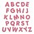 Letra Eva Rosa Claro A - Fábrica de Letras - Imagem 1