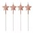 Vela Estrela Rose Gold 4Un - Silver - Imagem 1