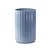Vaso Decorativo Canelado Azul Gris - Tasil - Imagem 1