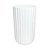 Vaso Decorativo Canelado Branco - Tasil - Imagem 1