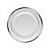 Prato Sobremesa Borda Prata 15cm 6un - Silver - Imagem 1
