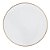 Prato Refeição Transparente Com Borda Dourada 26cm 6un - Silver - Imagem 1