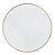 Prato Sobremesa Transparente com Borda Dourada 19cm 6un - Silver - Imagem 1