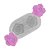 Molde de Silicone Dupla de Flores Beulah 869 - Flexarte - Imagem 1