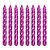 Vela Palito Espiral Metalizada Rosa 8un - Silver - Imagem 1