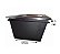 Braseiro Duplo em aço carbono 60x45 com Grill grelha Argentina e 3 espetos - Imagem 3