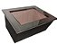 Braseiro Duplo de embutir 60x45 em aço carbono pedras refratarias com pintura preta e Borda Aço Inox 430 - Imagem 2