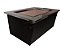 Braseiro Duplo de embutir 60x45 em aço carbono pedras refratarias com pintura preta e Borda Aço Inox 430 - Imagem 4