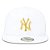 Boné New Era 5950 New York Yankees Aba Reta Branco - Imagem 3
