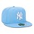 Boné New Era 5950 New York Yankees Aba Reta Azul Claro - Imagem 4