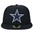 Boné New Era 5950 Dallas Cowboys Aba Reta Preto - Imagem 3