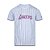 Camiseta New Era Los Angeles Lakers Street Strip Line Branco - Imagem 1