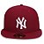 Boné New York Yankees 5950 White on Cardinal Fechado - New Era - Imagem 3