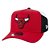 Boné New Era 940 AFrame Chicago Bulls Core Curva Vermelho - Imagem 1