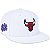 Boné New Era 5950 Core NBA Chicago Bulls Fechado Branco - Imagem 2