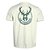 Camiseta New Era Milwaukee Bucks Core Off White - Imagem 2