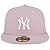 Boné New Era 5950 New York Yankees MLB Core Rosa Claro - Imagem 3