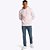 Moletom Canguru Tommy Hilfiger Mini Flag Terry Rosa Claro - Imagem 3