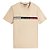Camiseta Tommy Hilfiger Chest Insert Tee Bege Marrom Claro - Imagem 1