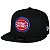 Boné New Era 5950 Detroit Pistons NBA Fechado Preto - Imagem 1