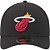 Boné New Era 940 A-Frame Miami Heat Ripstop Soft Preto - Imagem 3