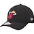 Boné New Era 940 A-Frame Miami Heat Ripstop Soft Preto - Imagem 1