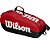 Raqueteira Wilson Team II 6 Pack Vermelha/Preta - Imagem 2