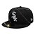 Boné New Era 5950 Chicago White Sox Fend Wire Preto - Imagem 1