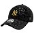 Boné New Era 940 New York Yankees Leo Velour Preto Feminino - Imagem 1