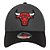 Boné New Era 940 Chicago Bulls Side Patch Cinza Escuro - Imagem 3