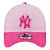 Boné New Era 940 A-Frame New York Yankees Shade Wash Rosa - Imagem 3