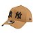 Boné New Era 940AF Double Logo New York Yankees Caqui - Imagem 1