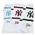 Kit Meia New Era Cano Longo New York Yankees MLB Branco - Imagem 3