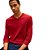 Suéter Tricot Tommy Hilfiger Signature Gola V Vermelho - Imagem 2