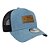 Boné New Era Denim Leather Patch Trucker New Era Marinho - Imagem 3