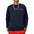 Moletom Champion Crewneck Athletic Script Masculino Azul - Imagem 1