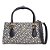 Bolsa Tommy Hilfiger GraceSatchel Jacquard Preto e Bege - Imagem 1