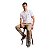 Camisa Polo Reserva Enxuto Friso Unico Branco e Marinho - Imagem 3