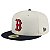 Boné New Era 5950 Boston Red Sox Off White e Preto - Imagem 1