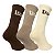 Meia New Era 3 Pares Cano Longo Branded Sortido Bege - Imagem 2