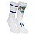 Meia New Era 2 Pares Cano Longo Los Angeles Dodgers Branco - Imagem 2