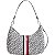 Bolsa Tommy Hilfiger Jacquard Bege e Marinho - Imagem 1