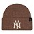 Gorro New Era Short Cuff Beanie New York Yankees Marrom - Imagem 1