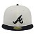 Boné New Era 5950 Atlanta Braves Off White Masculino - Imagem 2